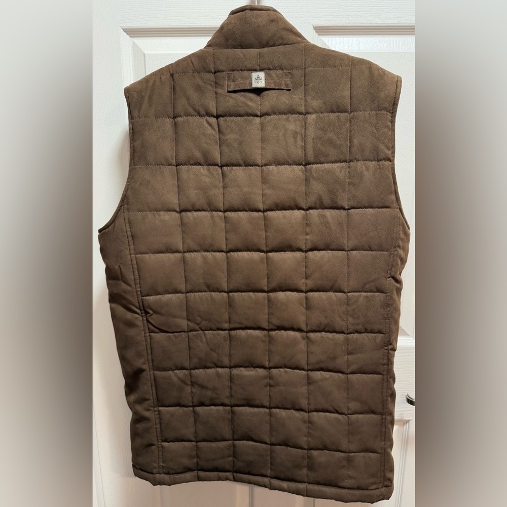 Rainforest Men's Brown Quilted Vest faux suede size LT - Picture 8 of 9